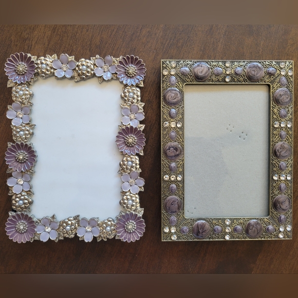 2 New Purple 5×7 Pictures Frames - Picture 1 of 3